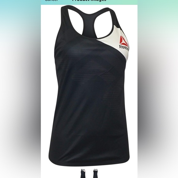 Reebok Women's Black UFC Tank Top - Picture 6 of 6